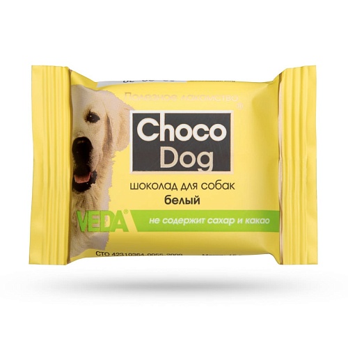 Лакомство Choco Dog Белый Шоколад для Собак, 15г