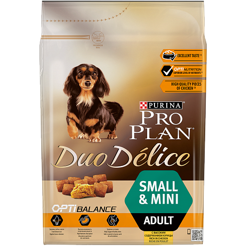 ProPlan DUO DELICE Small 2,5кг Курица Рис