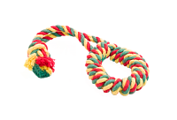 Игрушка Доглайк Кольцо канатное малое цветное для Собак