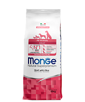 Monge Dog Monoprotein для Собак всех пород с Говядиной и Рисом 12кг