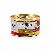 консерва Gourmet Gold 85г Мясной Тортик с Говядиной и Курицей
